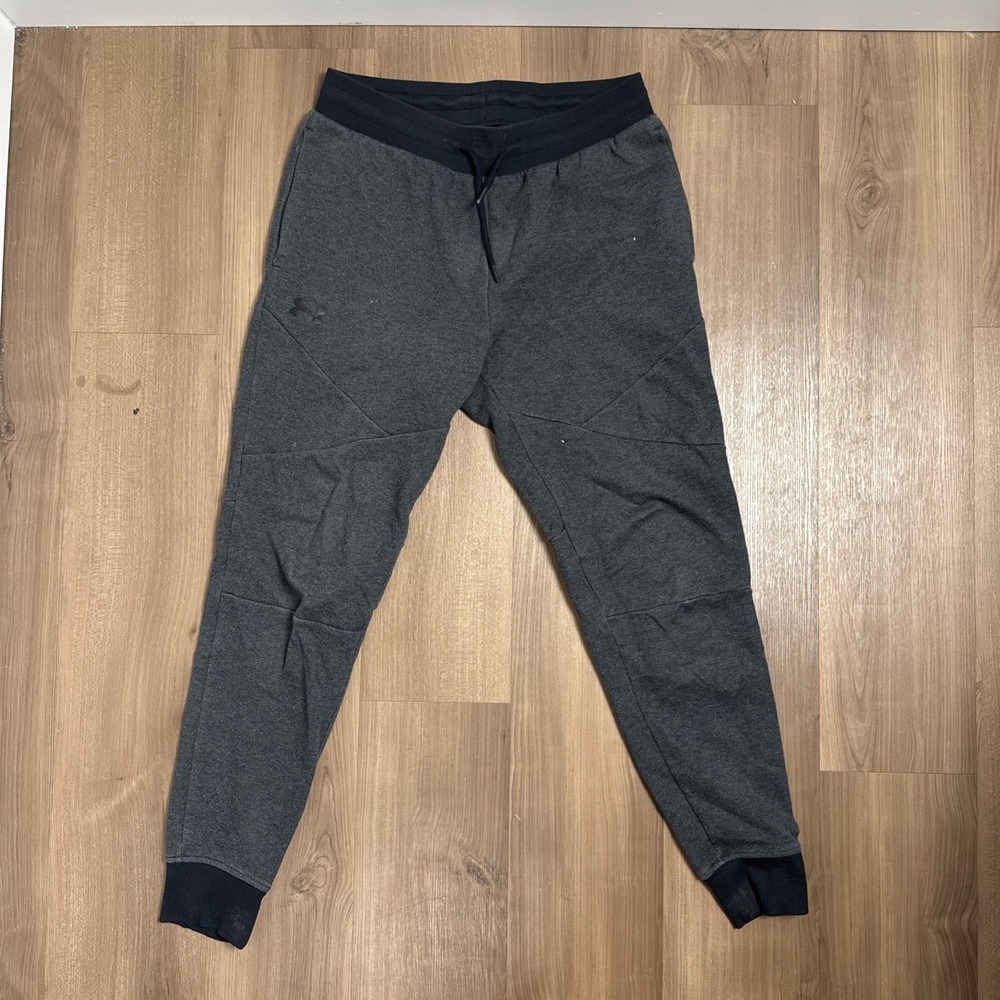 Under Armour Pants Mens L Dark Gray‎ Drawstring Jogger Sweatpants Gym Workout